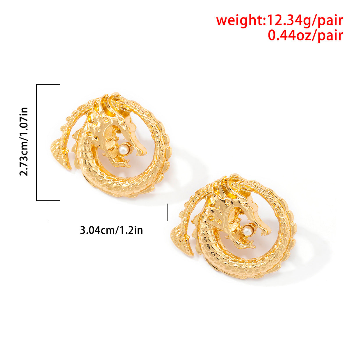 Accessories Punk Gothic Style Exaggerated Dragon-shaped Earrings