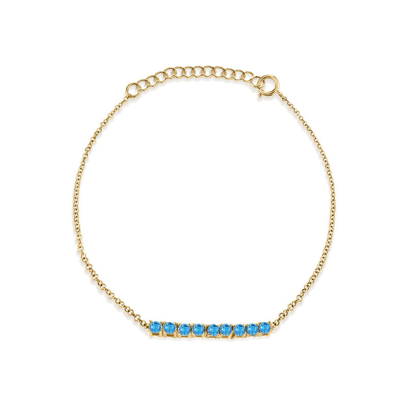 All-match Geometric Diamond Tennis Chain Colorful Zircon Bracelet