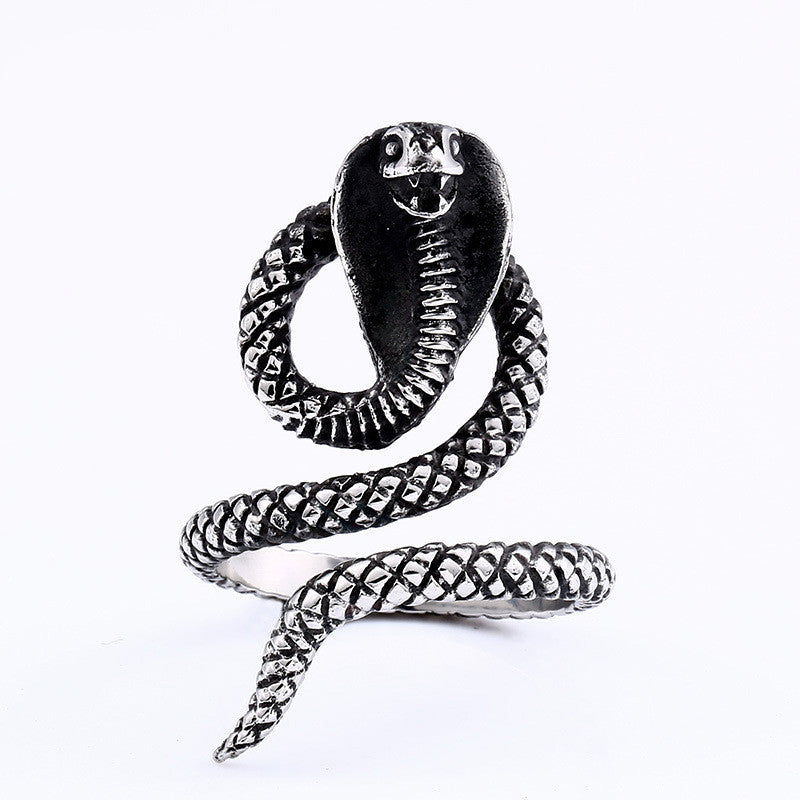 Men's Fashion Stainless Steel Animal Snake Ring