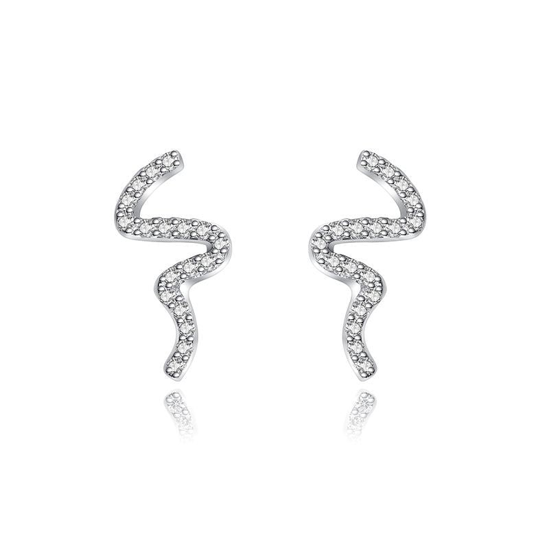 S925 Silver Temperament Snake Earrings