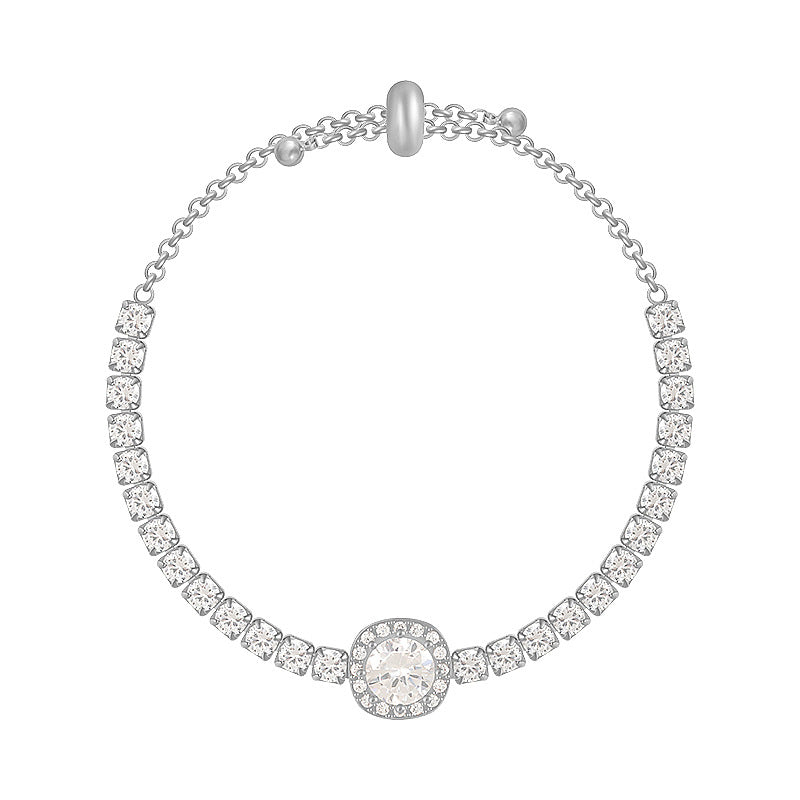 Silver Diamond Exquisite Bracelet Female Ins Niche