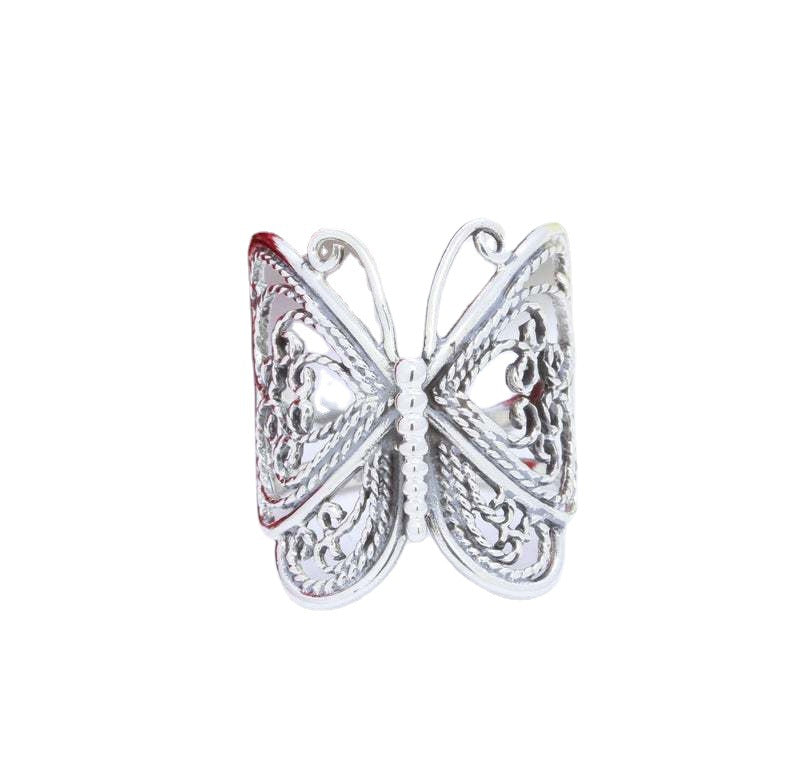 Alloy Butterfly Ring Opening Adjustable Animal