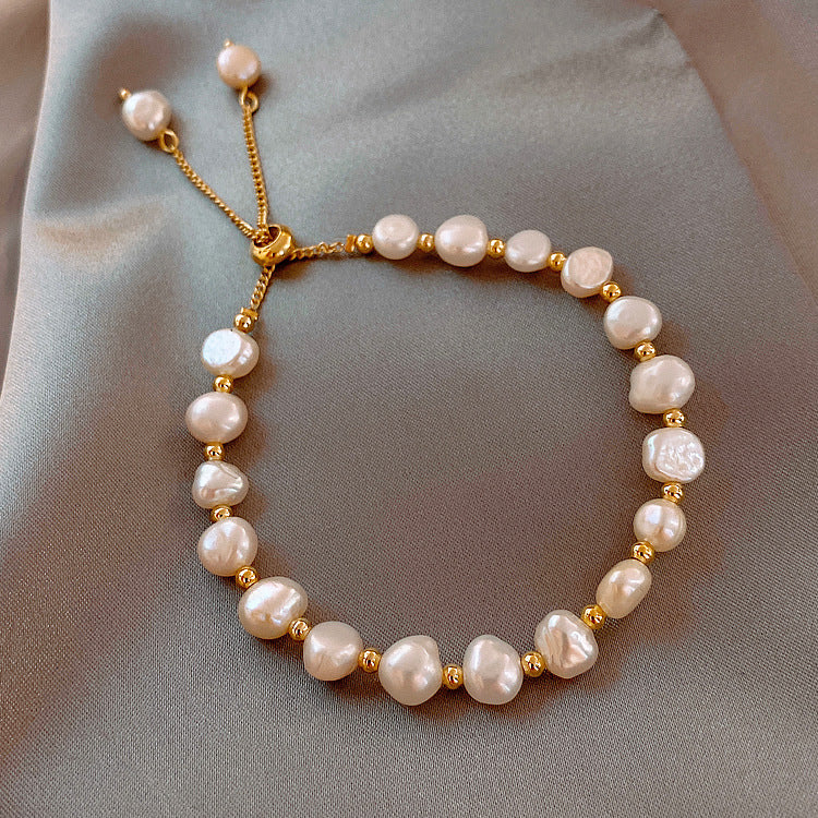 Baroque Pearl Girlfriend Bracelet With Design Sense