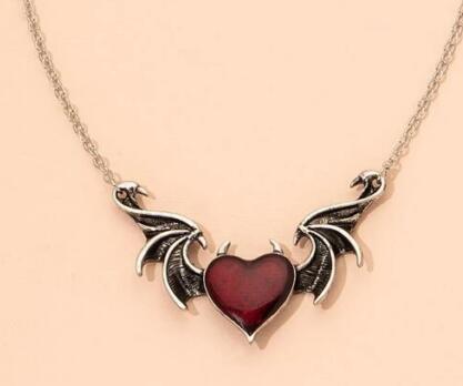 Demon Wing Necklace Gothic Vintage