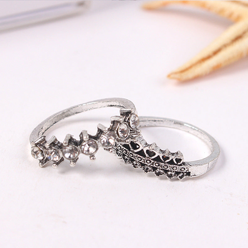 Creative Love Flower Ring Set