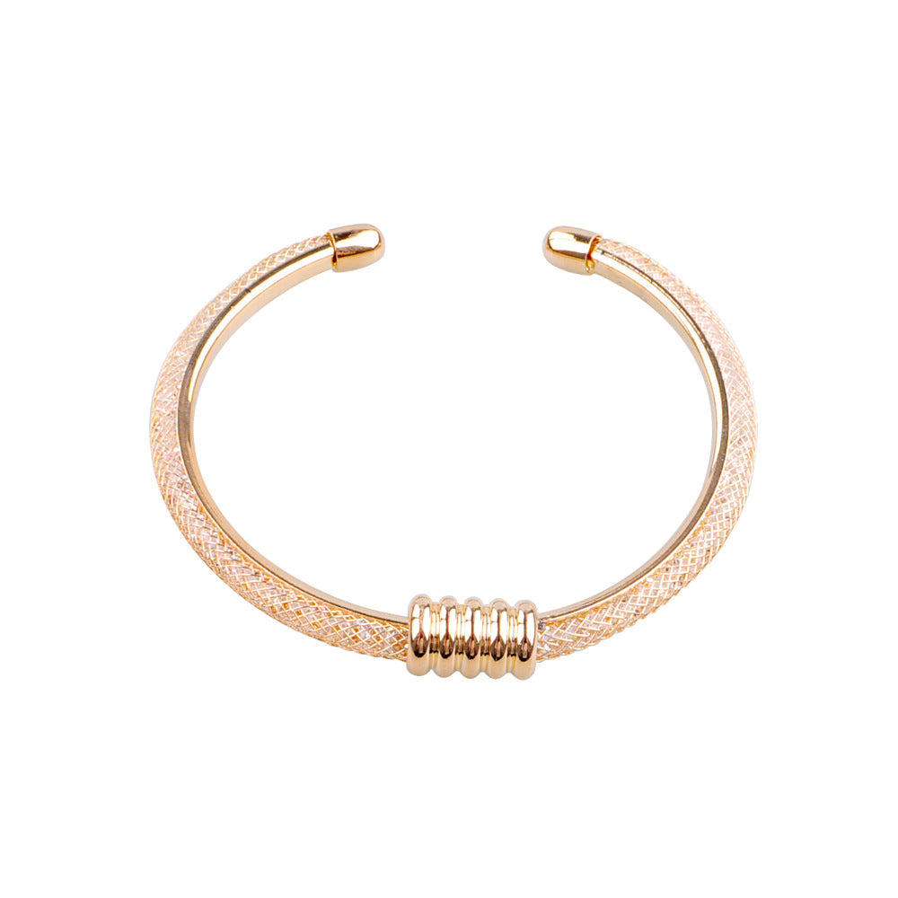 Fashion Alloy Hollow Geometric Bangle Bracelet Women