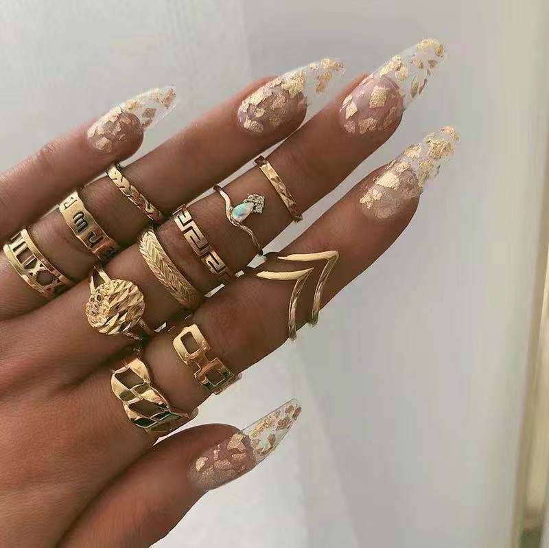 Popular Fashion Geometric Joint Ring Set