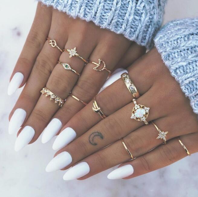 Popular Fashion Geometric Joint Ring Set