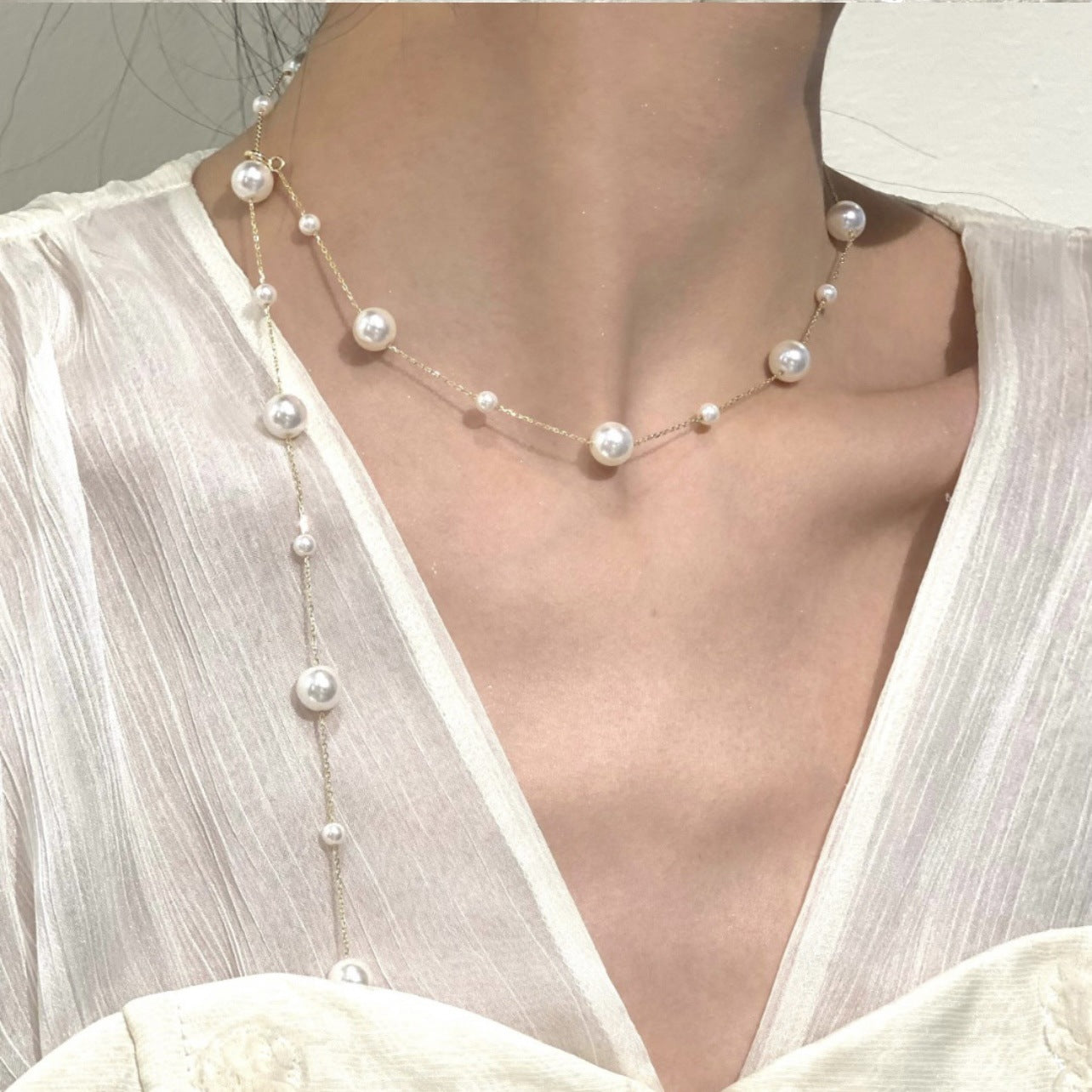 Pearl Necklace Clavicle Chain Lady Temperament Can Be Made