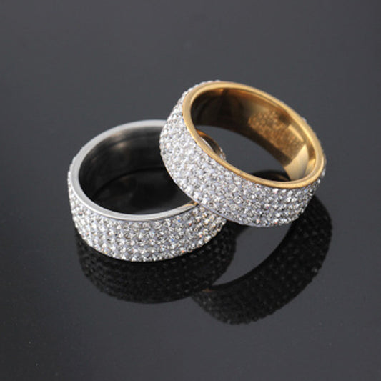 Five-row Diamond Ring With Diamonds