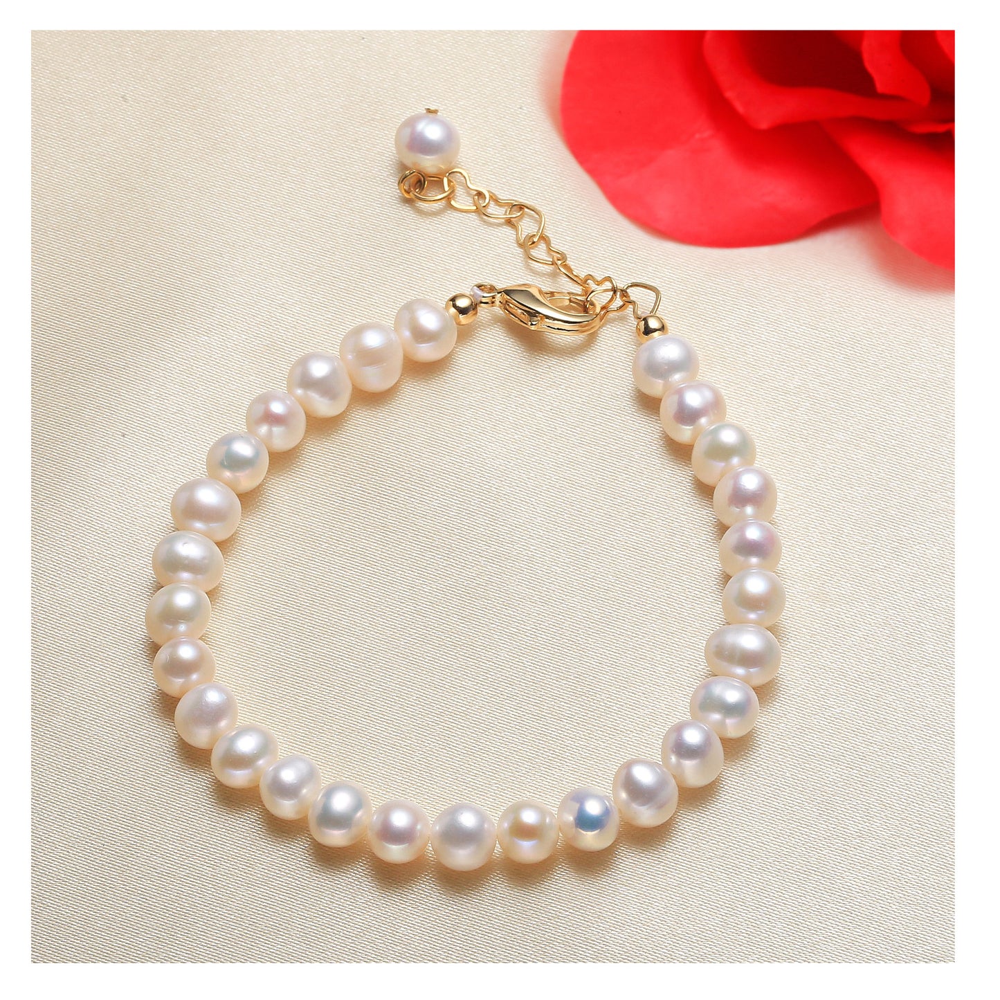 Freshwater White Pearl Bracelet Simple And Elegant