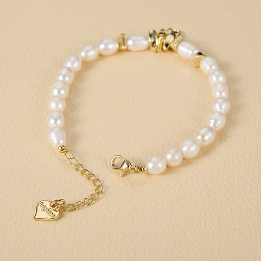 European And American Vintage Classic Metal Pearl Bracelet