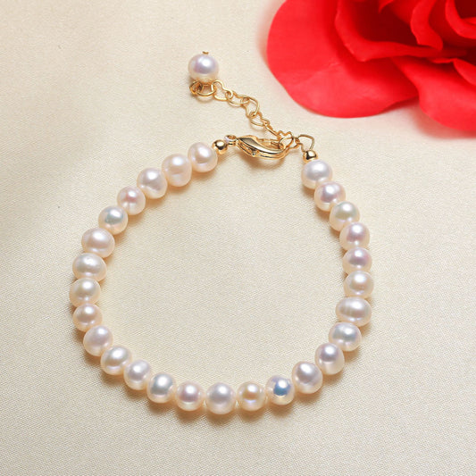 Freshwater White Pearl Bracelet Simple And Elegant