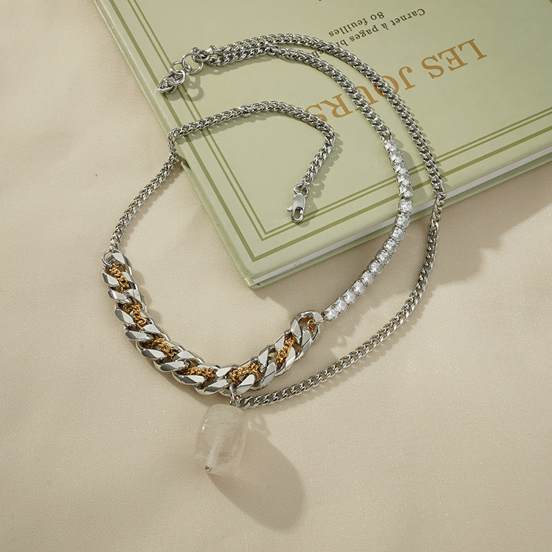 Fashion Exaggerated Simple Pearl Tassel Necklace