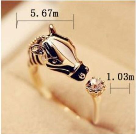 Animal-shaped Zebra Diamond Adjustable Ring