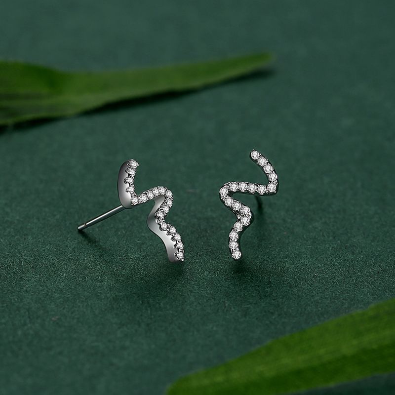 S925 Silver Temperament Snake Earrings