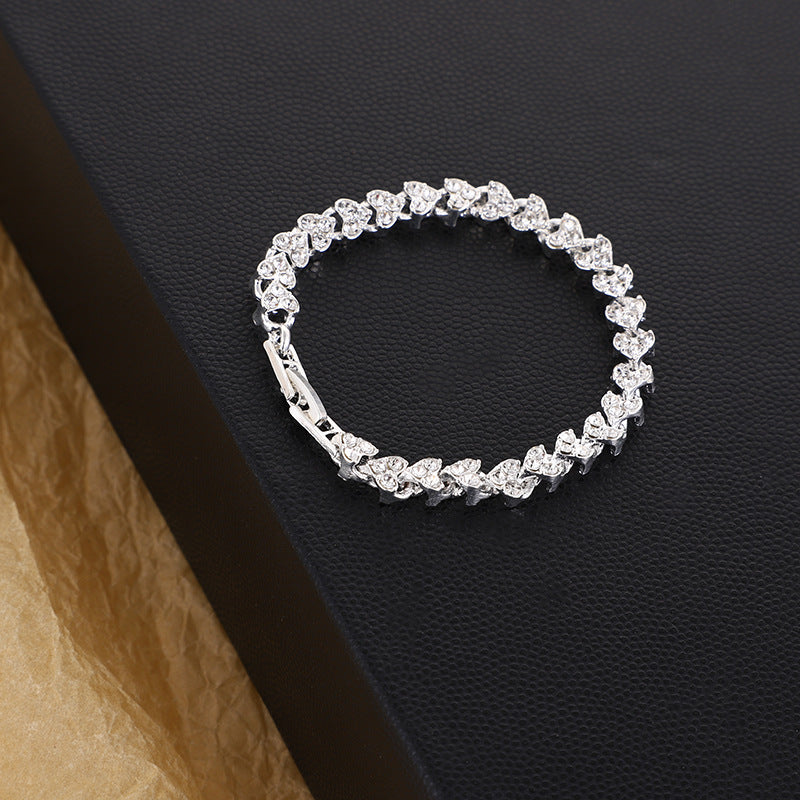 Simple Natural Diamond Crystal Bracelet Contracted