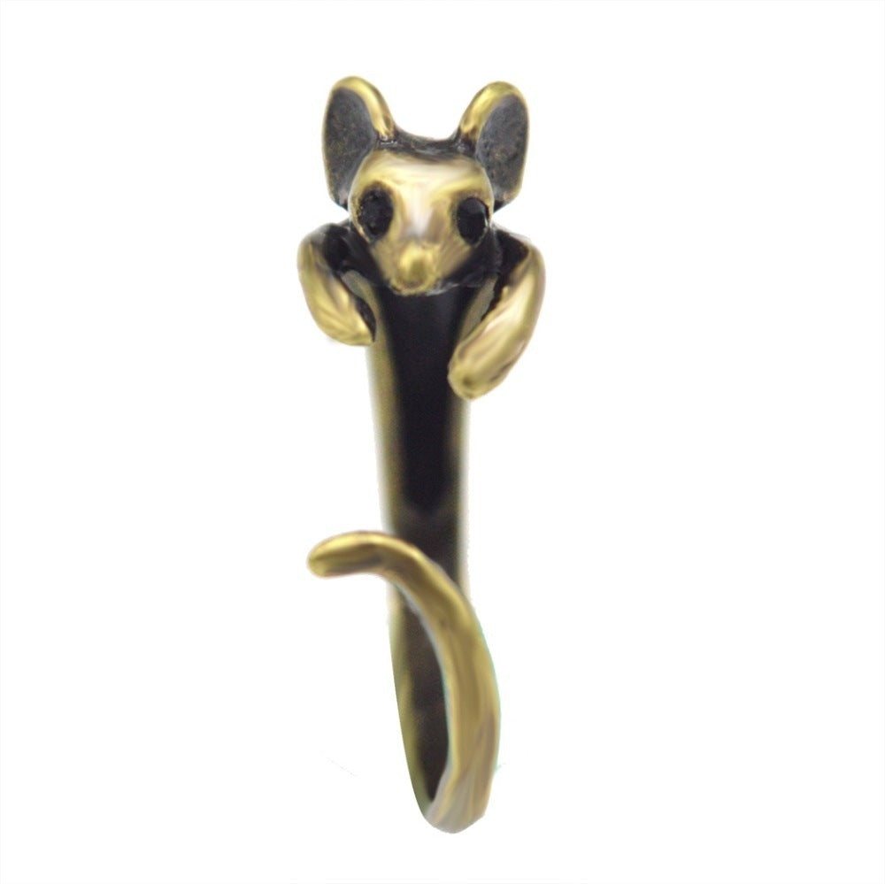 Alloy Rat   Ring Adjustable Animal Ring