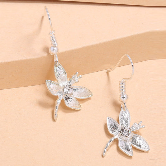 Fashion Cartoon Diamond Dragonfly Earrings