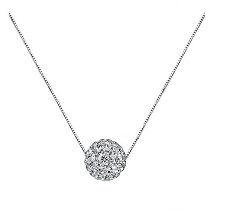 Fashion Full Diamond Round Necklace Women