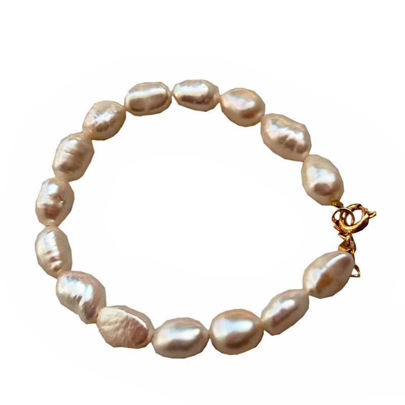 Natural Freshwater Baroque Shaped Pearl Bracelet