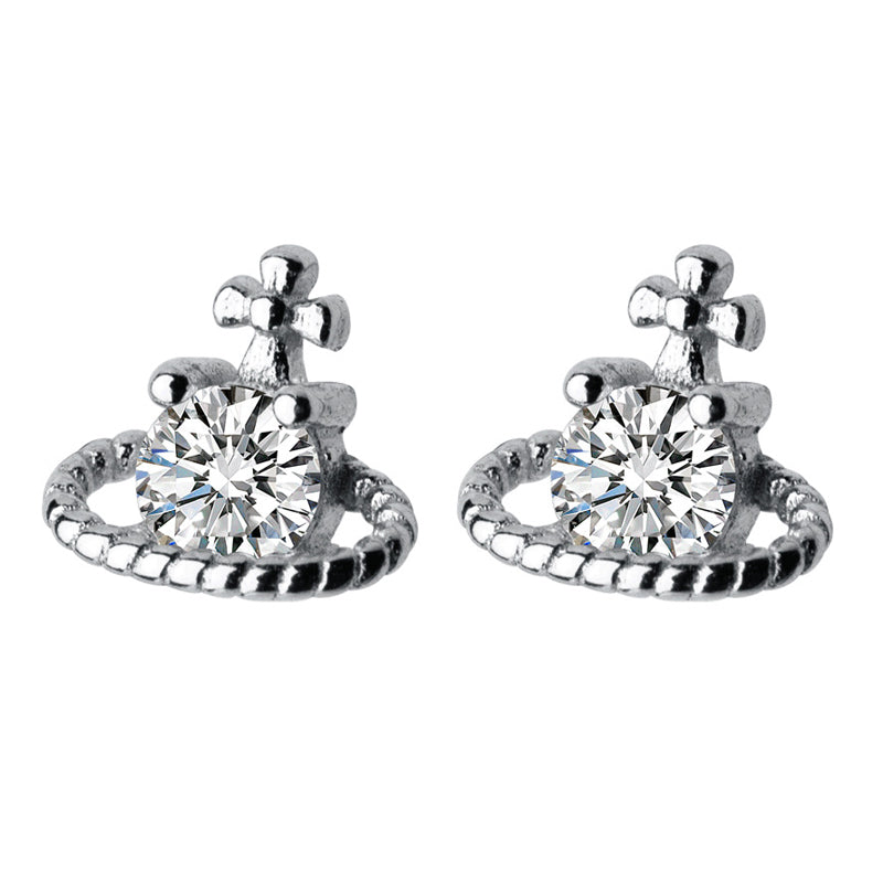 New S925 Silver Women's Diamond Fashion Earrings