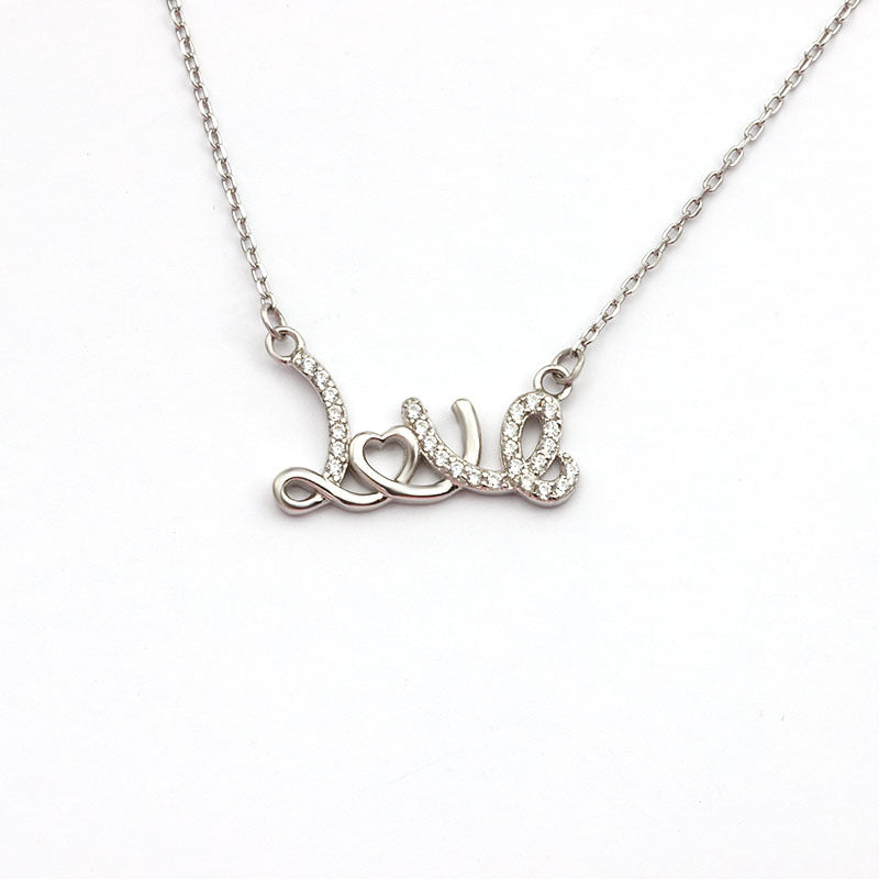 Simple Clavicle Chain Small Diamond Necklace Pendant