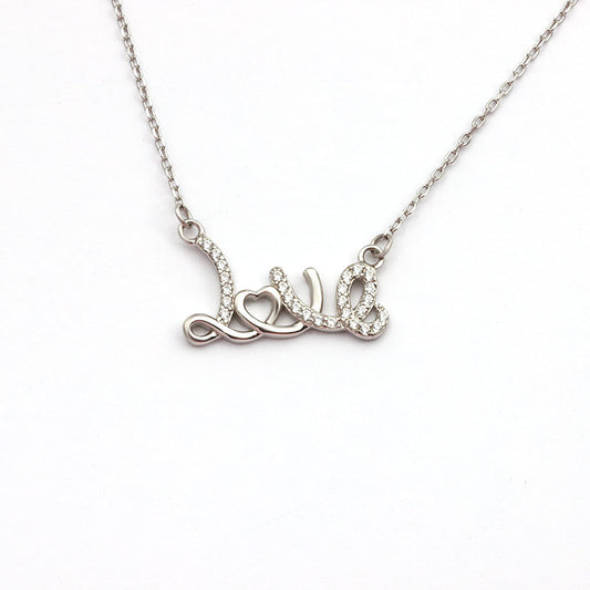 Simple Clavicle Chain Small Diamond Necklace Pendant