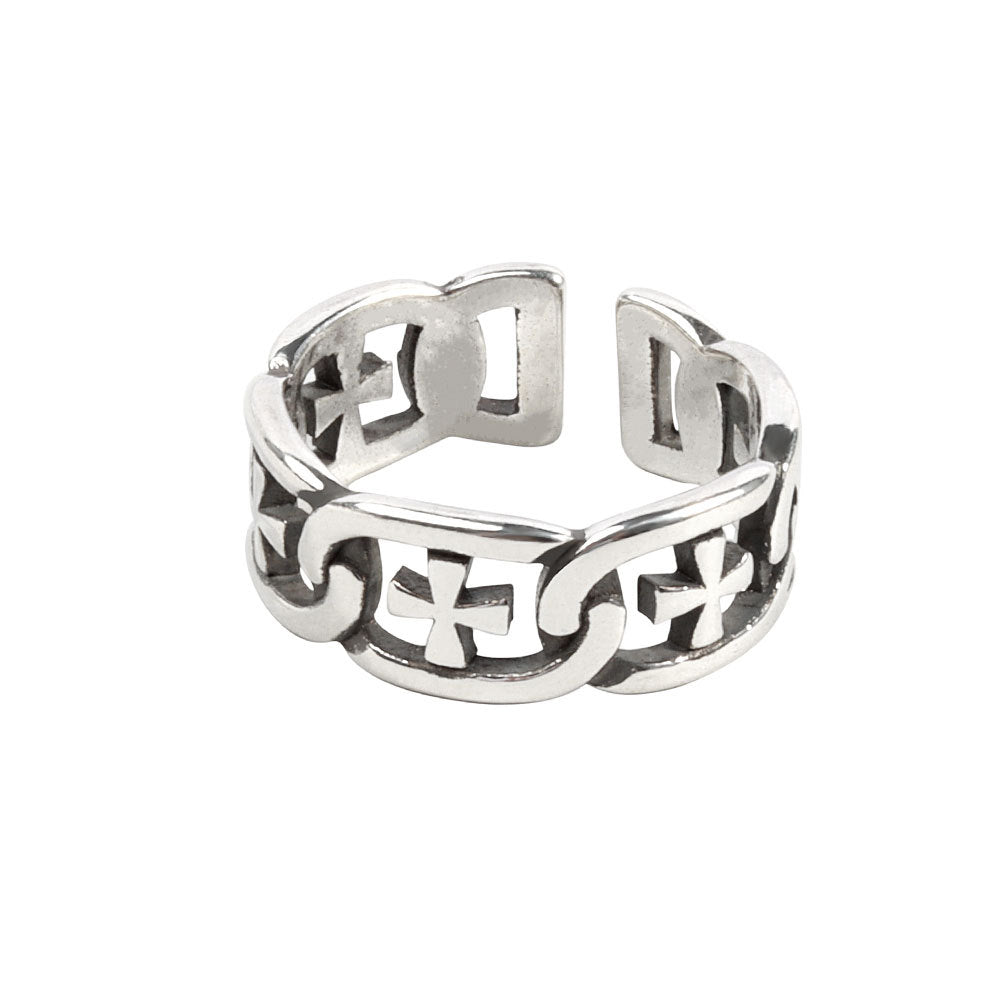 Dongdaemun Personality Trendy Ring Wide Face Cross