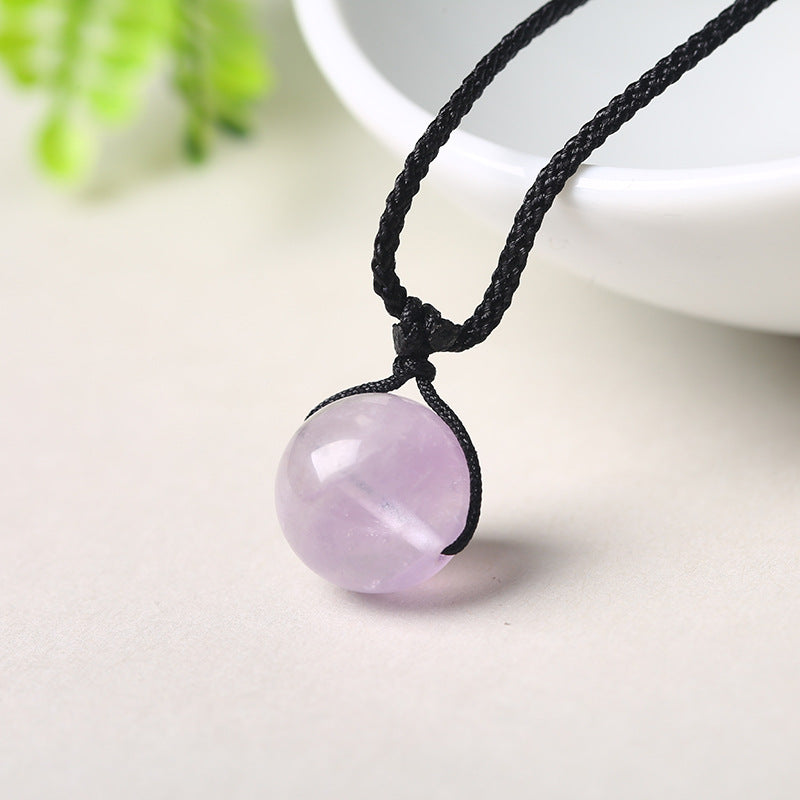 Crystal Necklace Women's Pendant Strawberry Crystal Lavender Purple